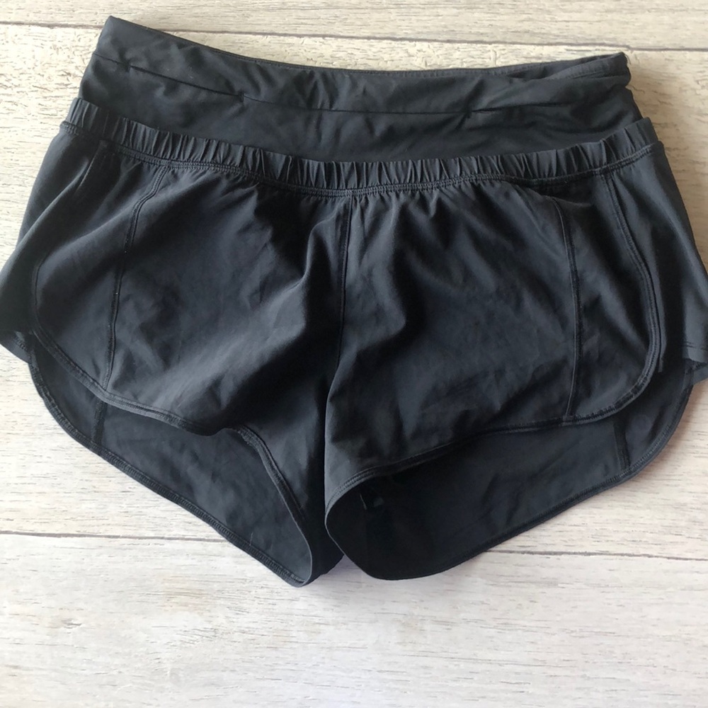 Black running shorts Lululemon